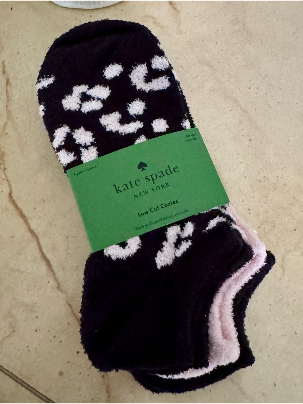 KATE SPADE 3 PACK LOW CUT COZIES NEW